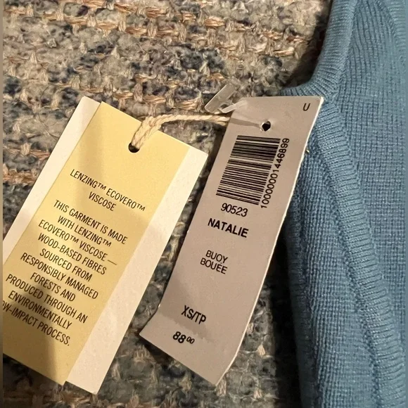 Aritzia Wilfred Natalie Top in Blue Buoy - Size XS NWT - Picture 2 of 5